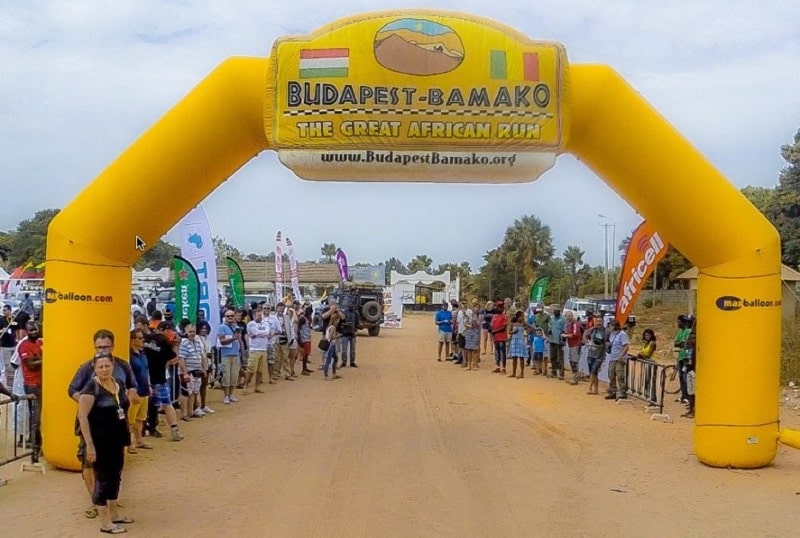 Budapest Bamako Rally Finish line 2018opt Overlandsite approaching the finish line of the Budapest Bamako Rally