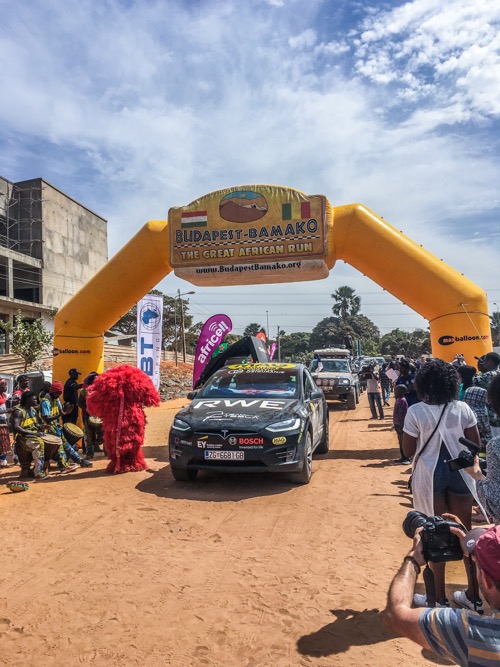 Tesla Guinness Record attempt Tesla driving through Africa to The Gambia