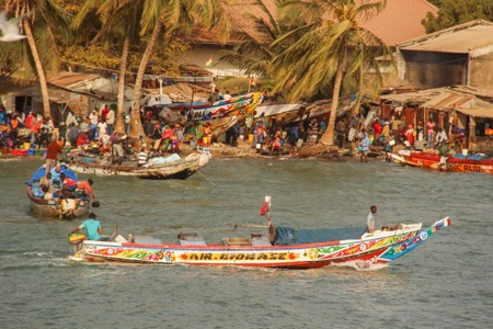 Banjul Market harbour Fishing Boat in Banjul