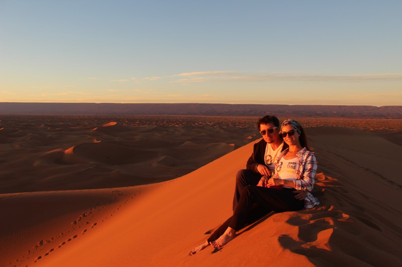 On top of the tallest Sand Dunes in Erg Chigaga erg chigaga sand dunes