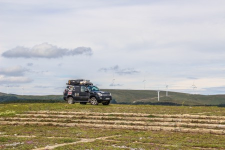 Prado on top of the mountain in Bulgaria