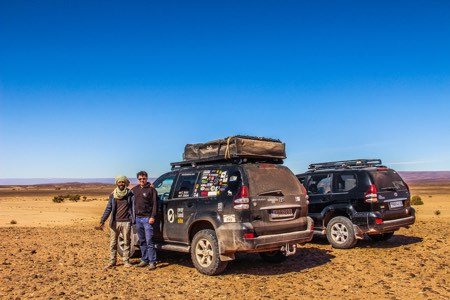 with Ahmed from Mhamid Land cruiser overlanders in Morocco