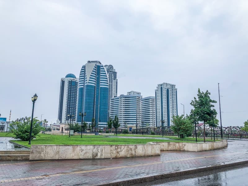 Grozny hotel complex overlanding in grozny