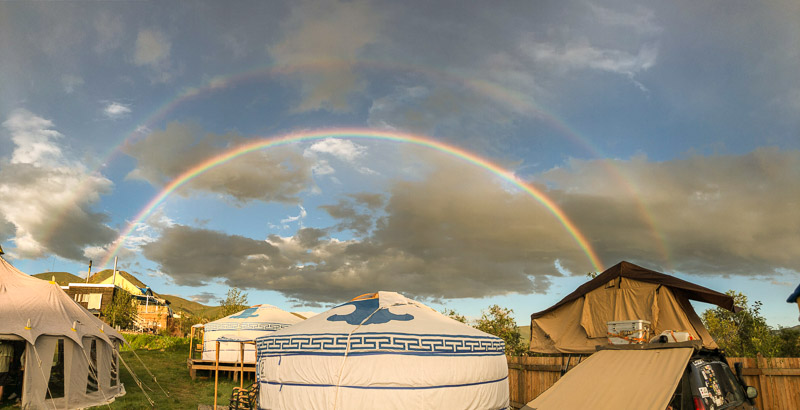 rainbow in mongolia