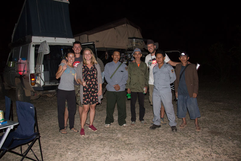 laos overlanders with miliatary