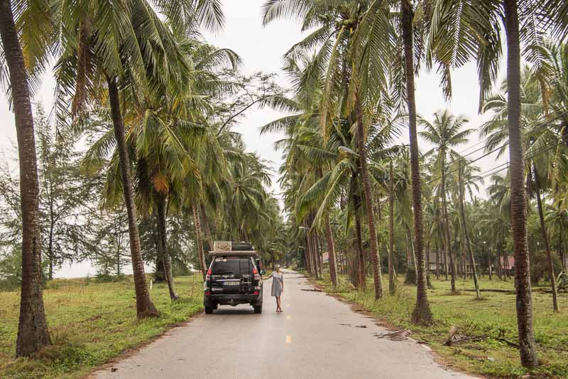 beach road in Thailand