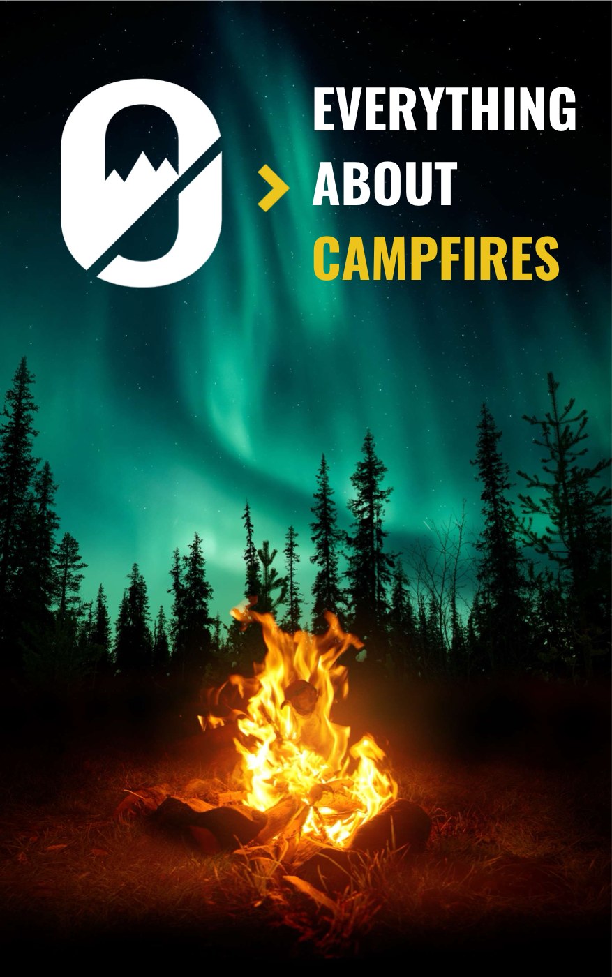 Cover of the campfire guide, showing a campfire under the northern lights